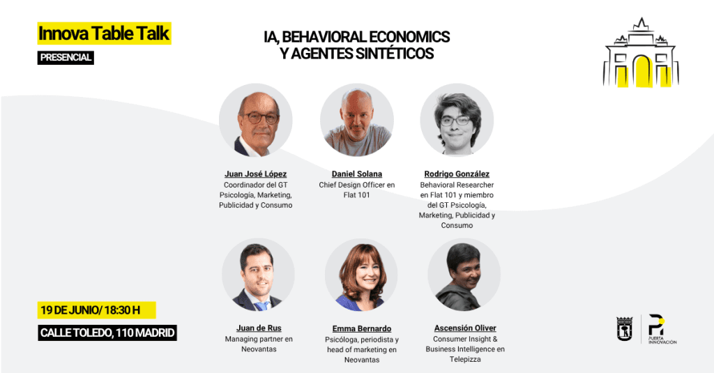 Ven y únete a nosotros en esta Innova Table Talk "IA, Behavioral Economics y agentes sintéticos". ¡Te esperamos!