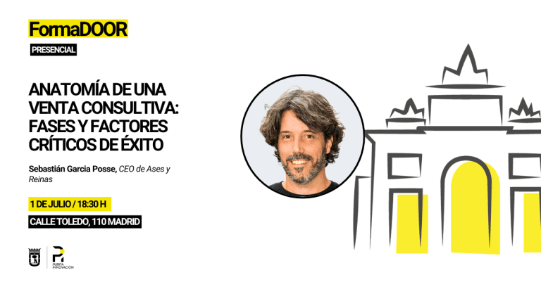 Disfruta del FormaDOOR "Anatomía de una venta consultiva: fases y factores críticos de éxito" con Sebastián García Posse.
