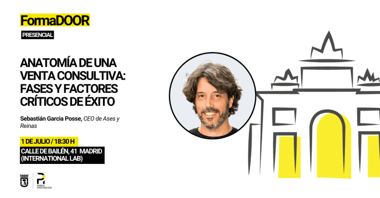 Disfruta del FormaDOOR "Anatomía de una venta consultiva: fases y factores críticos de éxito" con Sebastián García Posse.